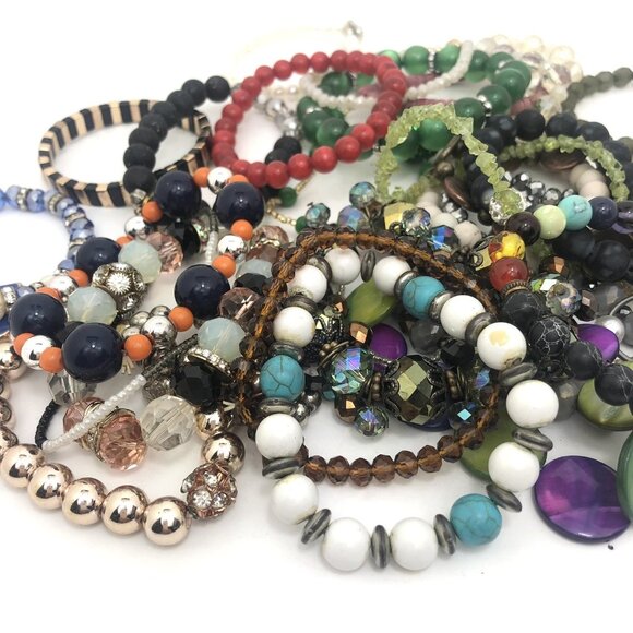 Bracelet Lot Vtg To Now Craft Wear Repurpose - Picture 7 of 11